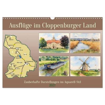 Ausflüge im Cloppenburger Land (Wandkalender 2027 DIN A3 quer), CALVENDO Monatskalender