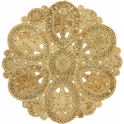 Sisalteppich CARPETFINE "Juteteppich Liam", beige (natur), H:13mm Ø:150cm, Jute, Teppiche, Sisalteppich, natürliches Pflanzenmaterial von Hand gewebt, Boho Style