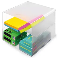 Aufbewahrungsbox Deflecto "Cube" 15,3 x 15,3 x 15,3 cm transparent