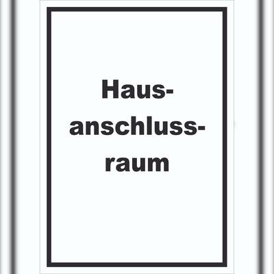 HB-Druck Hausanschlussraum Schild mit Text HAR hochkant A0 (841x1189mm)