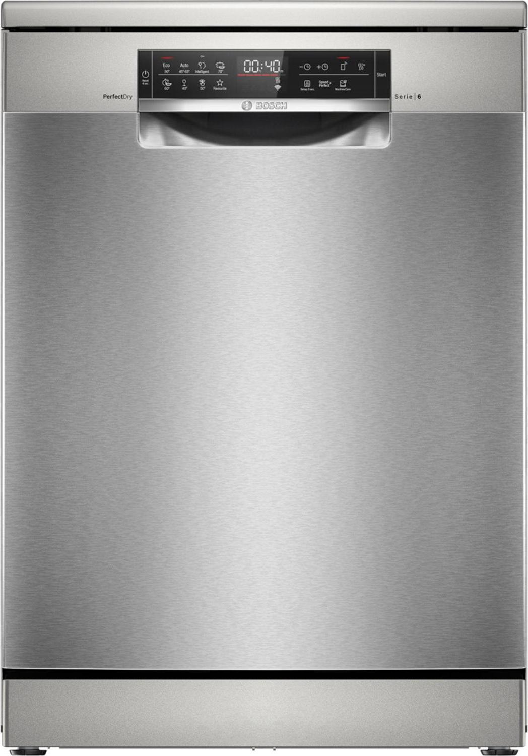 Bosch Serie 6 SMS6ZCI06E, Freistehend, Standardgröße (60 cm), Edelstahl, Silber, Berührung, 1,75 m