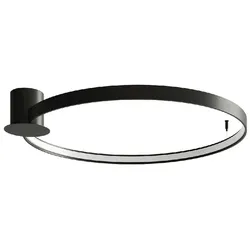 Deckenlampe Deckenleuchte Designlampe LED Ring Schlafzimmerlampe schwarz L 78 cm