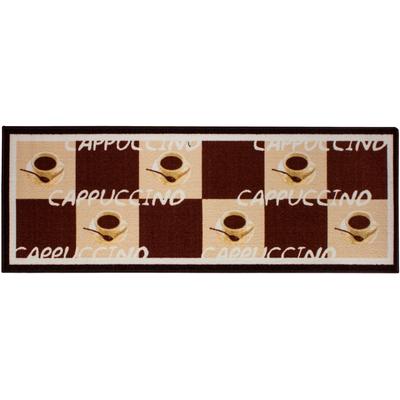 Küchenläufer ANDIAMO "Coffee" Gr. 11, braun (cappuccino), B:67cm H:5mm L:180cm, Kunstfaser, Teppiche, Motiv Kaffee, mit Schriftzug, Küche, Kundenliebling