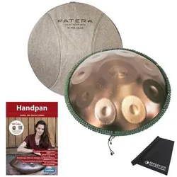Patera Handpan HPDM-5 D-Amara Edelstahl mit Lehrbuch (Perkussion), Perkussion, Gold