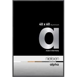 Nielsen Aluminium-Bilderrahmen Alpha  Normalglas / Floatglas / Grau / 40 x 60