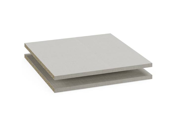 Einlegeboden - 45er Tiefe 43cm Beige 2er Set Spanplatte, lackiert
