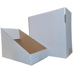 VEPATIM 40x Faltkarton Regalkarton Lagerkarton perforiert 400x260x305mm (Außenmaß) 1-wellig weiß