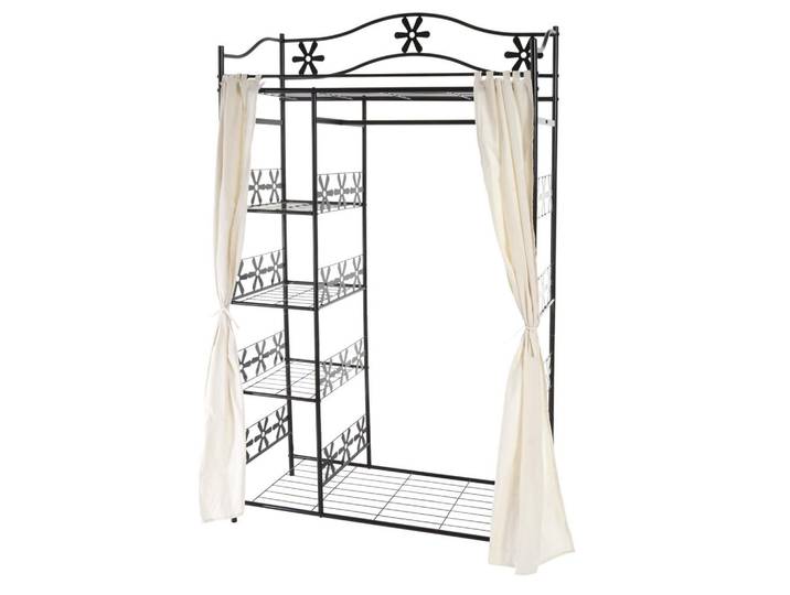 MCW Metall-Garderobe MIT Vorhang Schwarz, Metall, 100x172x43 cm, Garderobe, Garderobenständer