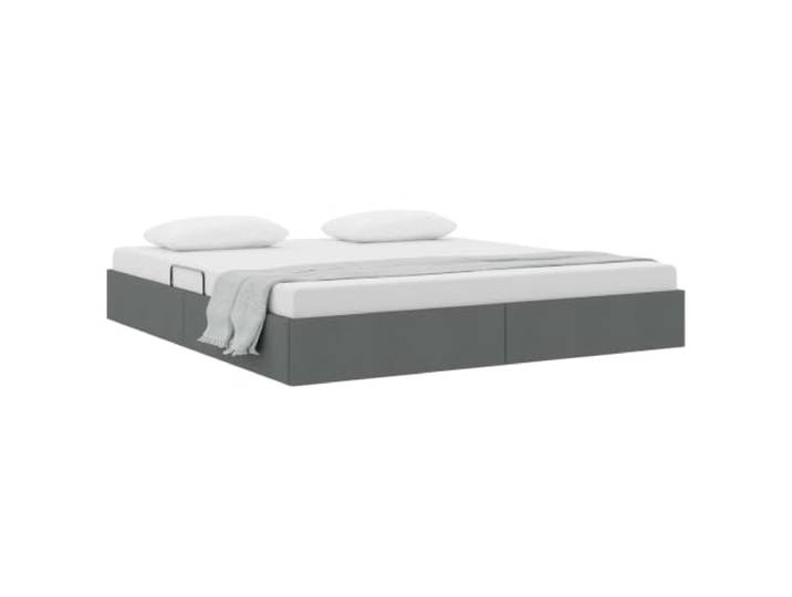vidaXL Ottoman Bettgestell mit Speicher Dunkelgrau 180 x 200 cm Stoff