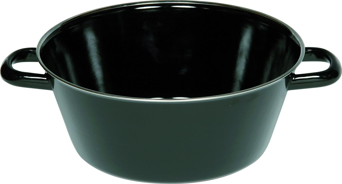 Riess Schmalzpfanne halbtief Ø30cm zwart emaille