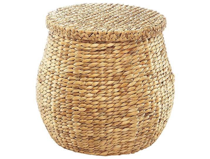 Wäschekorb LOCKER Wäschekorb aus Wasserhyazinthe groß , braun, Ø:46cm, Wasserhyazinthe, Wäschesammler, Wäschekorb