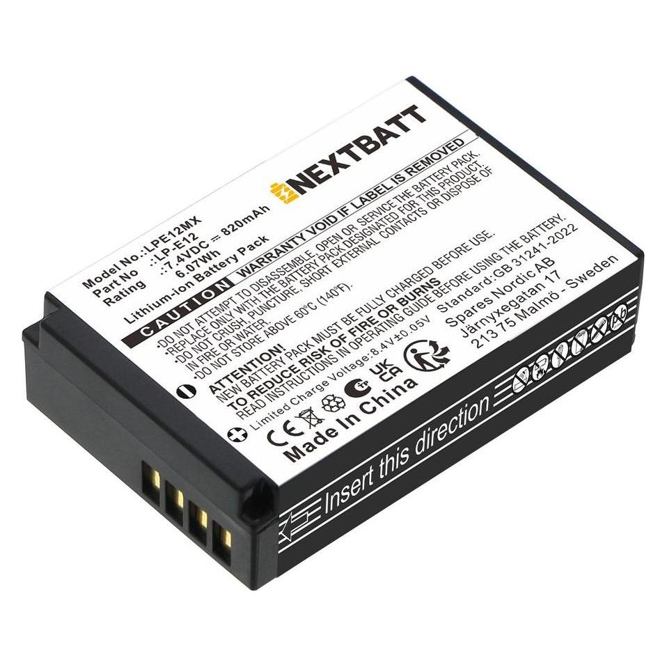 GreenCell Green Cell Battery for Canon EOS M100, EOS100D etc. 820mAh, 7.4V (Kamera Akku) (CS-LPE12MX)