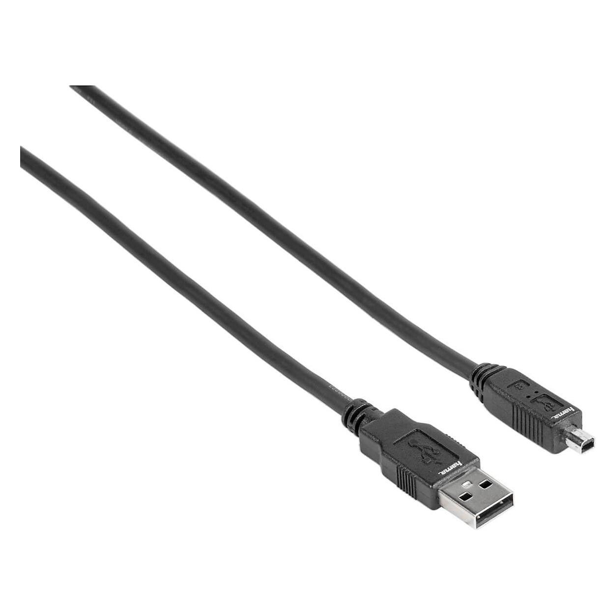 Hama USB 2.0 A-Mini B4 1,8m black (1.80 m, USB 2.0) (00074202)