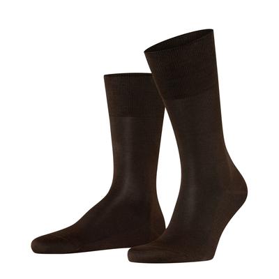 Socken FALKE "Tiago", Damen, Gr. 49-50, braun (5930, braun), Obermaterial: 93% Baumwolle, 5% Polyamid, 2% Elasthan, unifarben, Socken Socken, mit feinem, gleichmäßigem Maschenbild