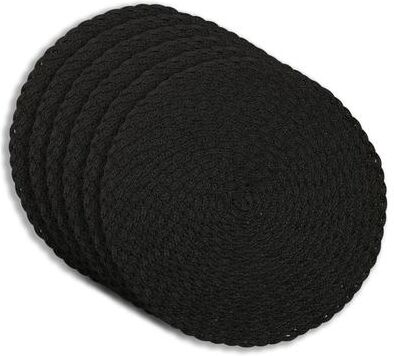 "Dainty Home Classic 15"" Round Woven Non-Slip Placemats Set of 6"