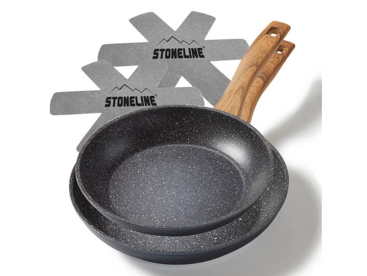 Stoneline Pfannenset 2 Teilig, Grau, Metall, Kochgeschirr, Pfannen
