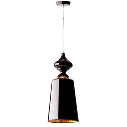 Licht-Erlebnisse Design Hängeleuchte in schwarz-gold