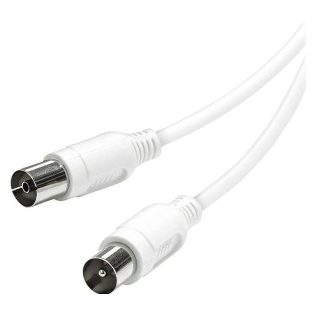 Vivanco TV-/Radio-Antennenkabel, 15 m - Weiss (90 dB, Antennenkabel) (VVAN15MFW)