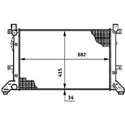 Kühler Motorkühlung MAHLE CR 606 000S für VW LT 28-35 II