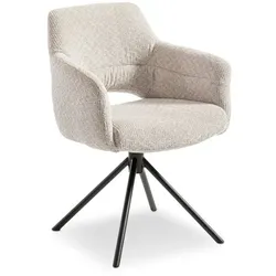 [de]sign & more Stuhl Dublin Stoff Beige
