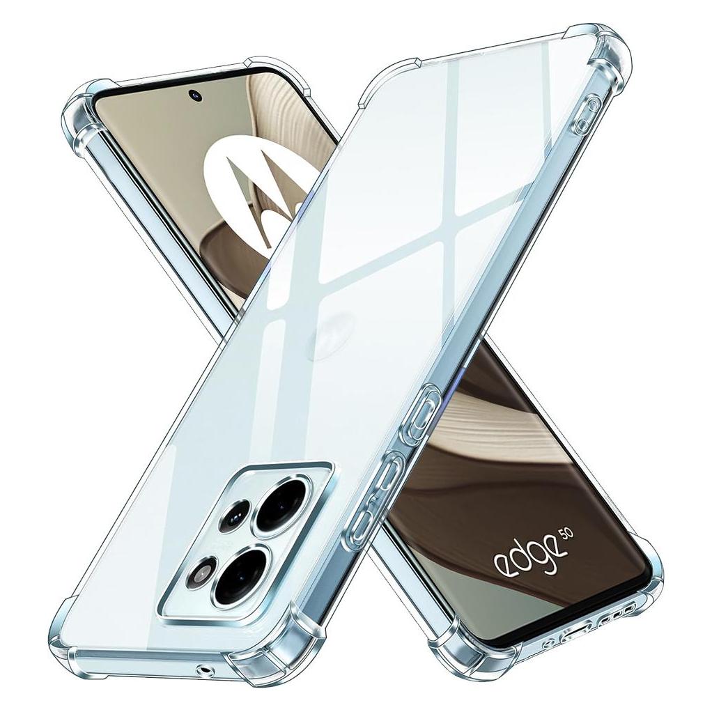 Techsuit - Shockproof Clear Silicone - Motorola Edge 50 - Clear (Motorola Edge 50) (56361414)