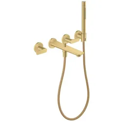 hansgrohe Axor Citterio C Wannen-3-Loch-Armatur 49480250 ohne Struktur, brushed goldb optik, Unterputz, Wandmontage