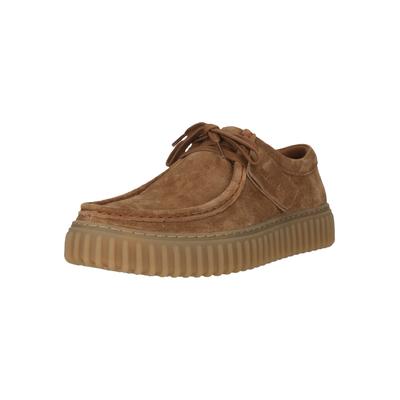Schnürschuh CLARKS "Torhill", Herren, Gr. 42,5, braun, Schuhe Schnürschuh, mit gerippter Laufsohle