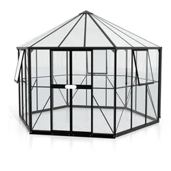 Vitavia Gewächshaus Pi 9000 inkl. 3 Seitenfenstern - 9,0 m2 schwarz