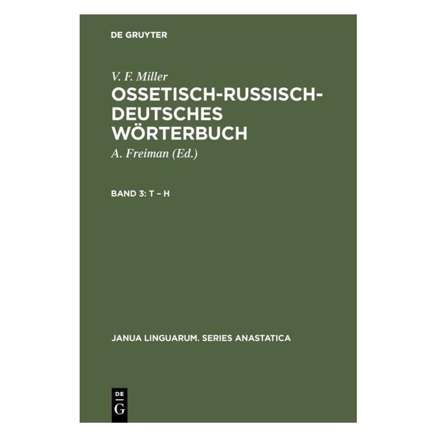 De Gruyter T - H (Deutsch, Hardcover, V F Miller, V. F. Miller) (71876720)