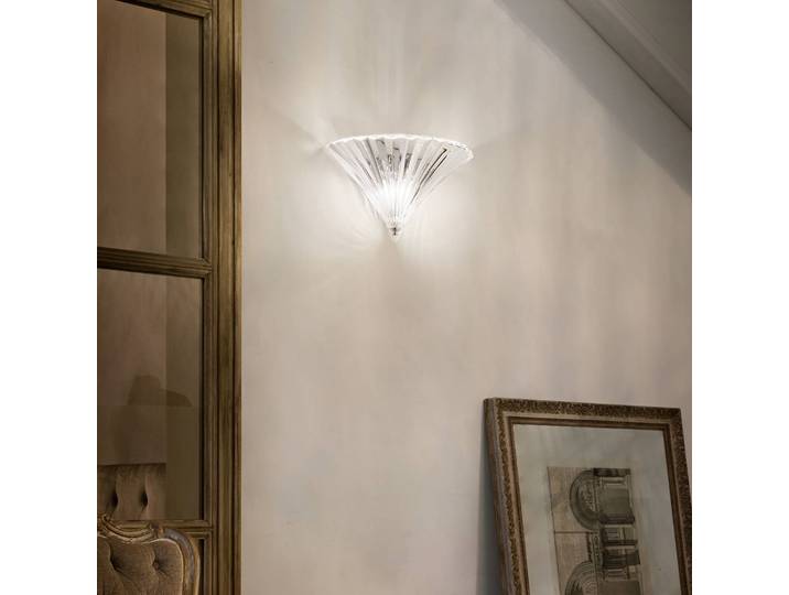 IDEAL LUX Wandleuchte Santa, klar / transparent, für Wohn- / Esszimmer, Glas