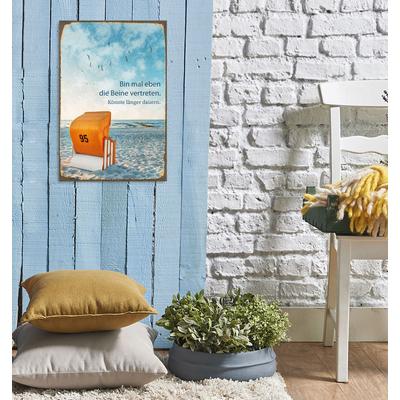 Metallbild QUEENCE "Beine vertreten", orange (farbe bild(er): orange), B:20cm H:30cm, Metall, Stahl, Bilder, Stahlschilder