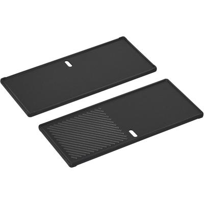 Grillplatte ENDERS "1/3 Uniq 3", schwarz, B:20,5cm H:1,2cm L:44,5cm, Gusseisen, Grillroste