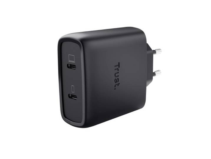 Trust MAXO 65W 2P USB-C GAN CHARGER Oplader Zwart