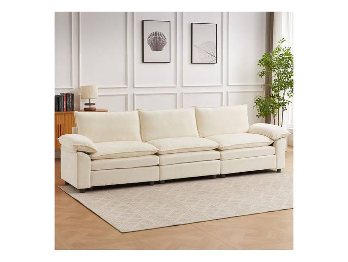 Jiexi Wohnlandschaft Modulares Sofa aus Chenille Freie Kombination Wohnlandschaft