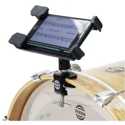 Dixon PAKL-BDT-BX Bass Drum Tablet Halter, Schlagzeug Zubehör, Schwarz