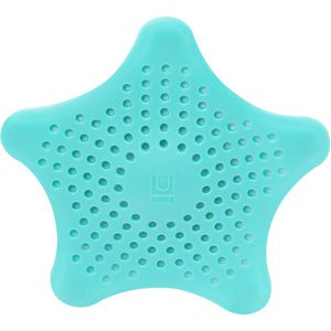 Umbra Abflusssieb Starfish, aus Silikon, Ø 15 cm, für Dusche & Badewanne, türkis