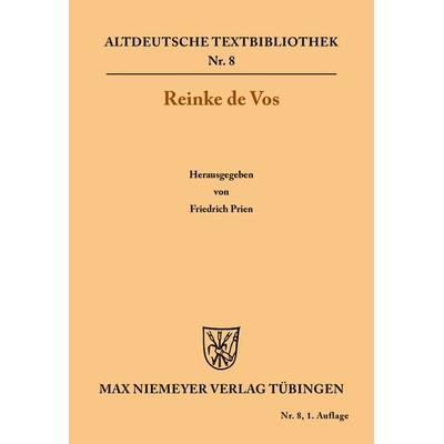 Reinke de Vos, Taschenbuch von , De Gruyter, 978-3-11-048402-1