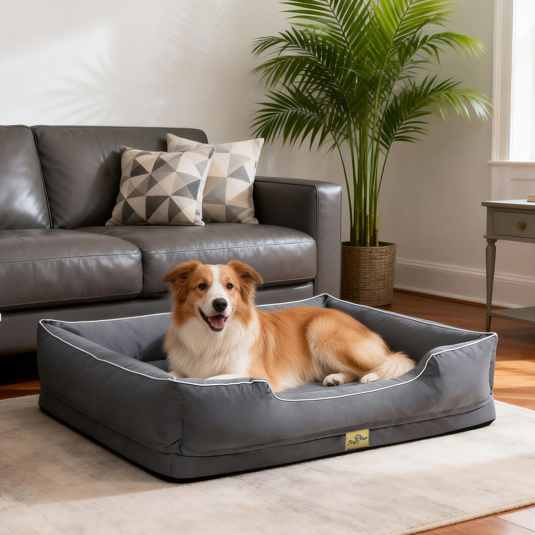 Happy Larry Pet Bed Grey 105x75.5x21cm