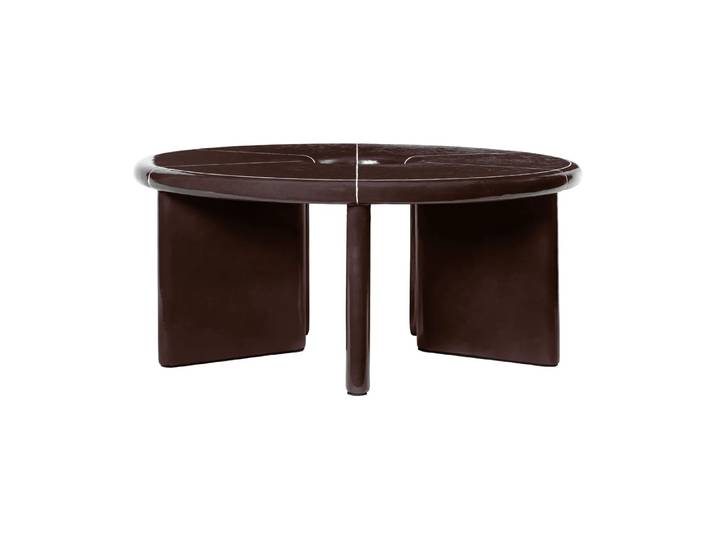 Ferm Living Deya Couchtisch Ø80×32 cm Chestnut brown