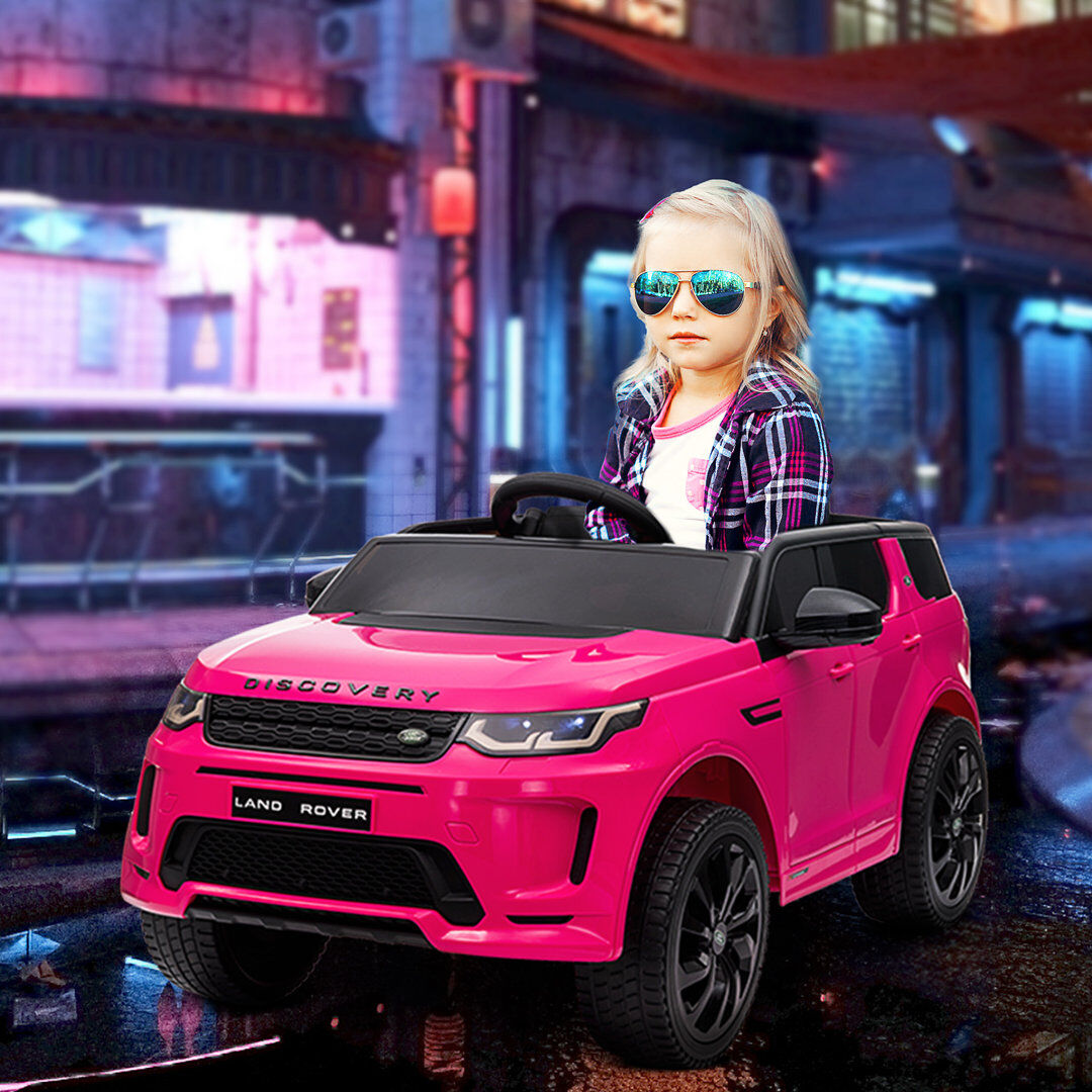 HOMCOM AIYAPLAY Licensed Land Rover, Kids Electric Car w/ Remote, Music Pink 1