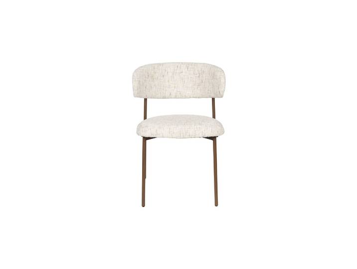 Chaise en tissu blanc Claes