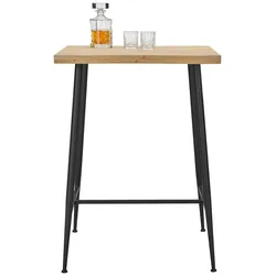 Bartisch in Naturfarben/Schwarz