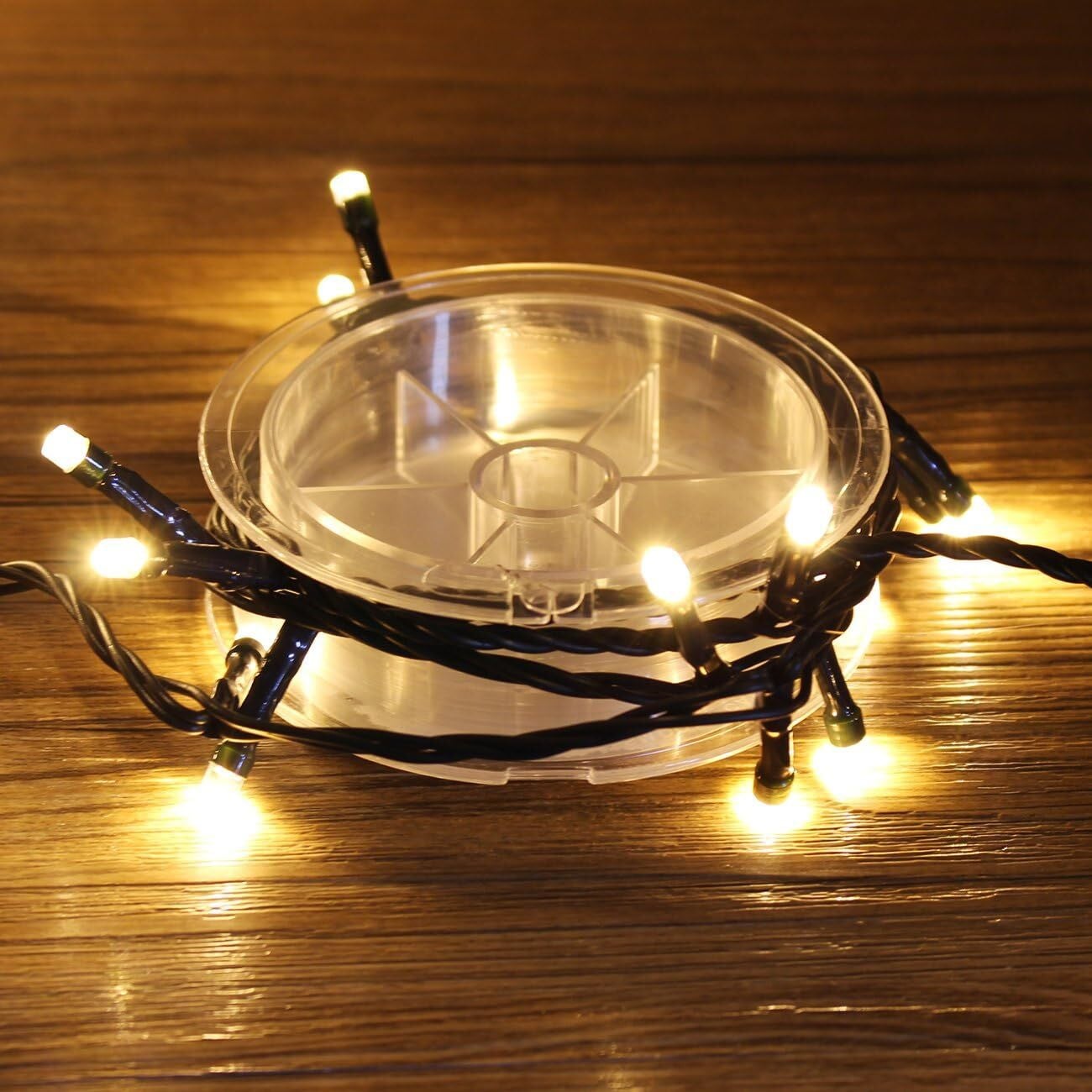 Salcar 2M LED-lichtketting met 20 warm witte lampjes, USB-aangedreven voor binnen en buiten decoratie