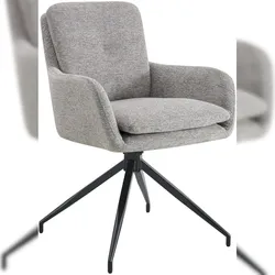 DELUKE Esszimmerstuhl NAVER - Stoff Taupe 58x63x85 cm | Essstühle Esszimmerstühle Küchenstühle Wohnzimmerstühle