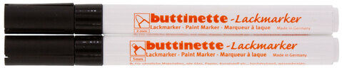 buttinette Lackmarker, schwarz, 2 Stifte