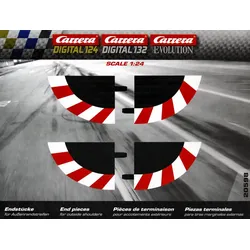Carrera 20020598 - DIGITAL 124 /132/ EVOLUTION Endstücke für Kurvenaußenrand (4), breit