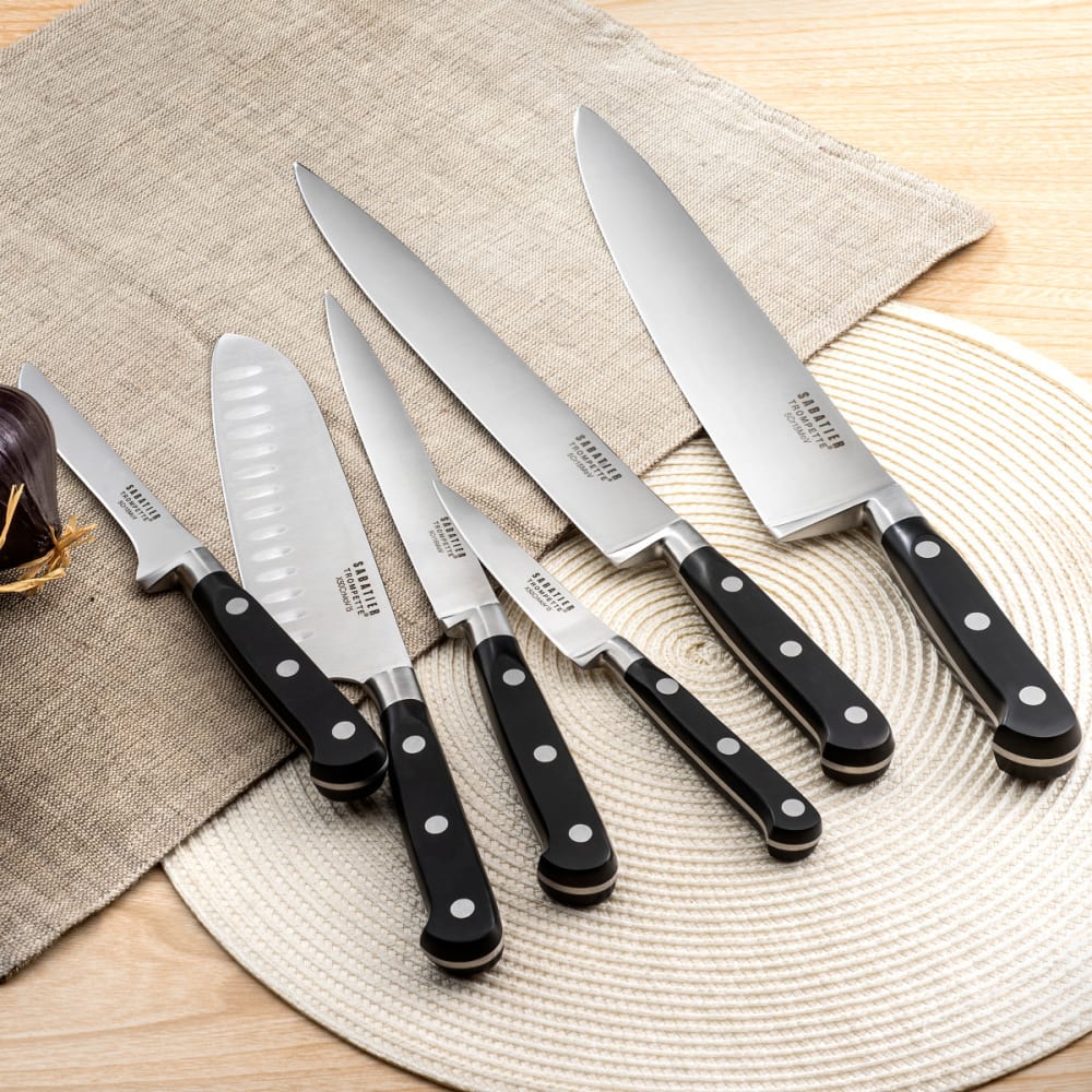 Sabatier Trompette Bloque spaghetti de 5 cuchillos  negro