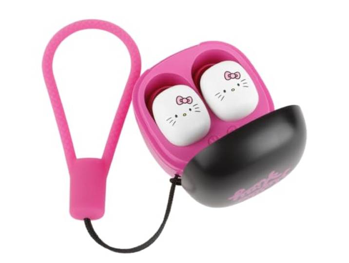 Konix Hello Kitty kabellose Koptelefoon voor smartphones en tablets - 6 Stunden Akkulaufzeit + 15 Stunden mit Etui - Bluetooth-Verbindung - Schwarz und Rosa