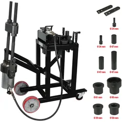 KS TOOLS Achsschenkelbolzen-Presse 75t mit Hülsen-Satz 29tlg. - 460.3620