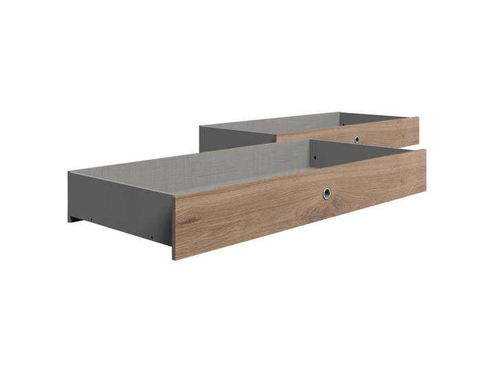 Carryhome Bettkasten, Plankeneiche, 141x20x61 cm, Made in Germany, Schlafzimmer, Betten, Bettkasten